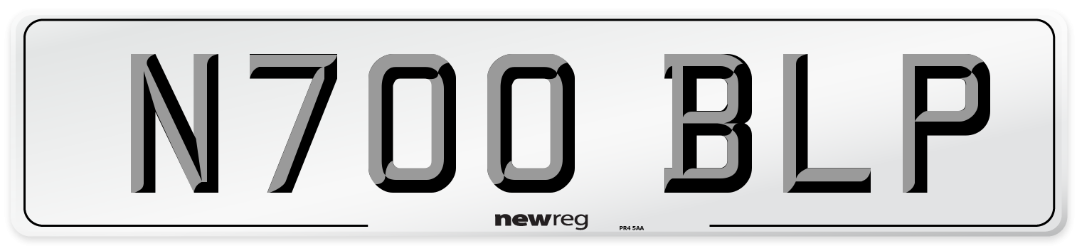 N700 BLP Number Plate from New Reg